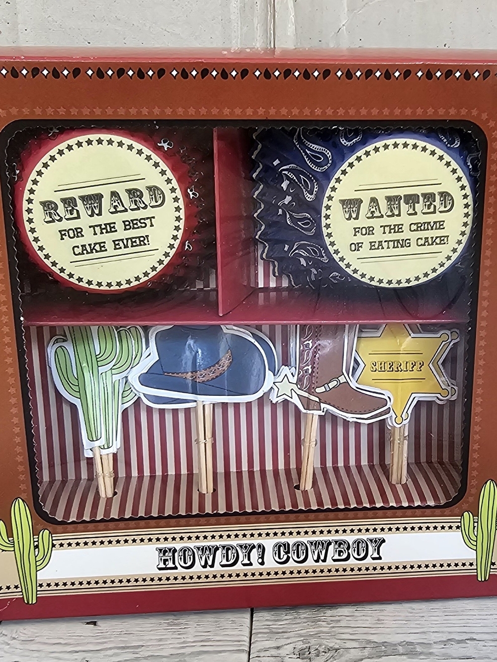 Howdy Cowboy Cupcake Kit - 48 Piece